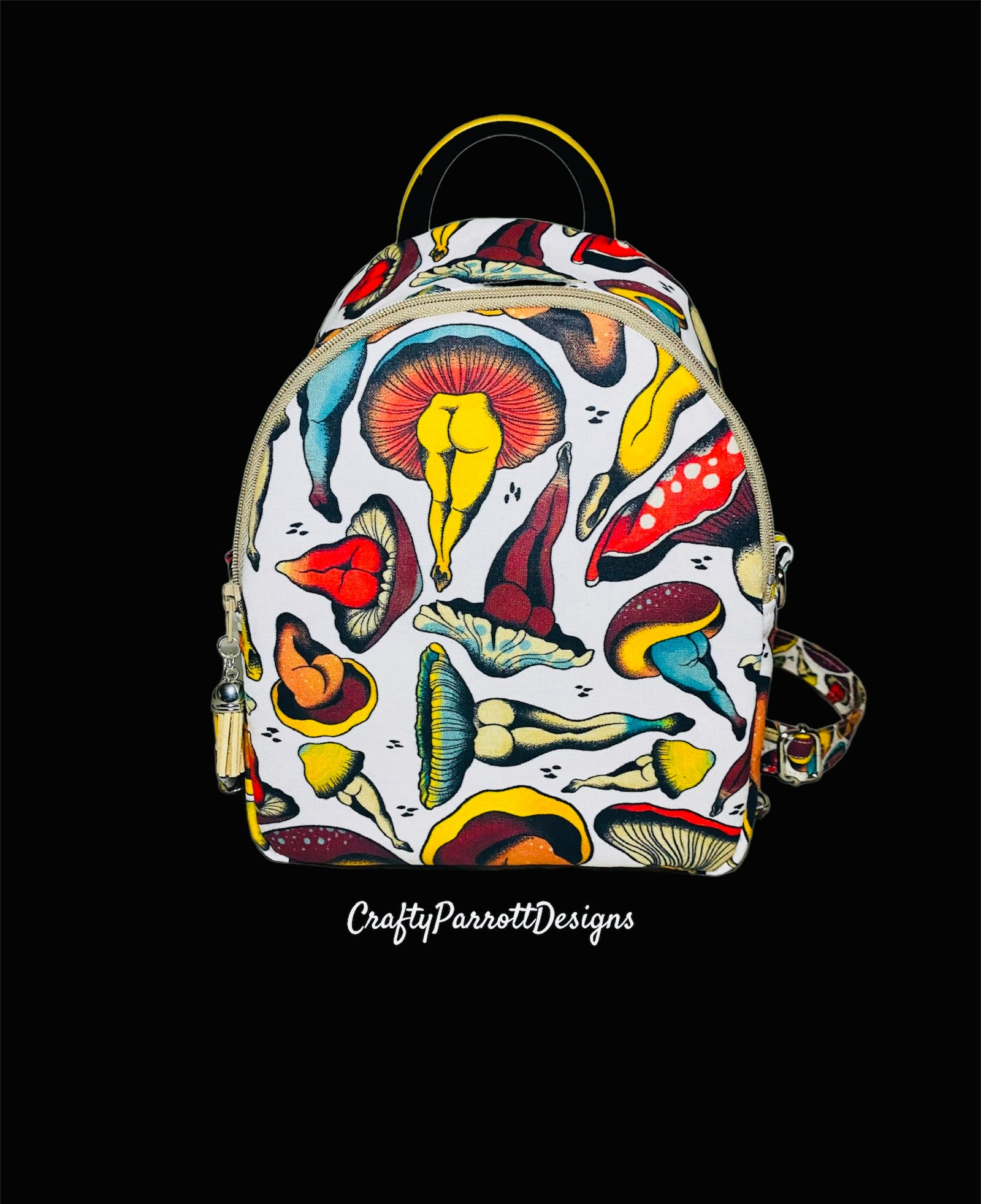 cactus mini backpack Mushroom Butt/Butterfly & Cactus Butt Mini Backpack purse – CraftyParrottDesigns