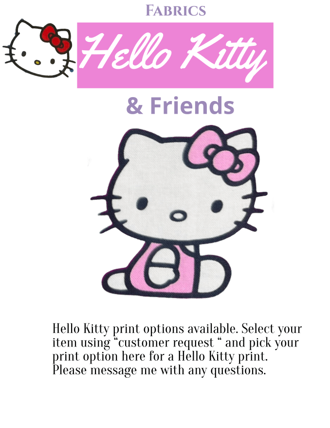 Fabric list for Hello Kitty