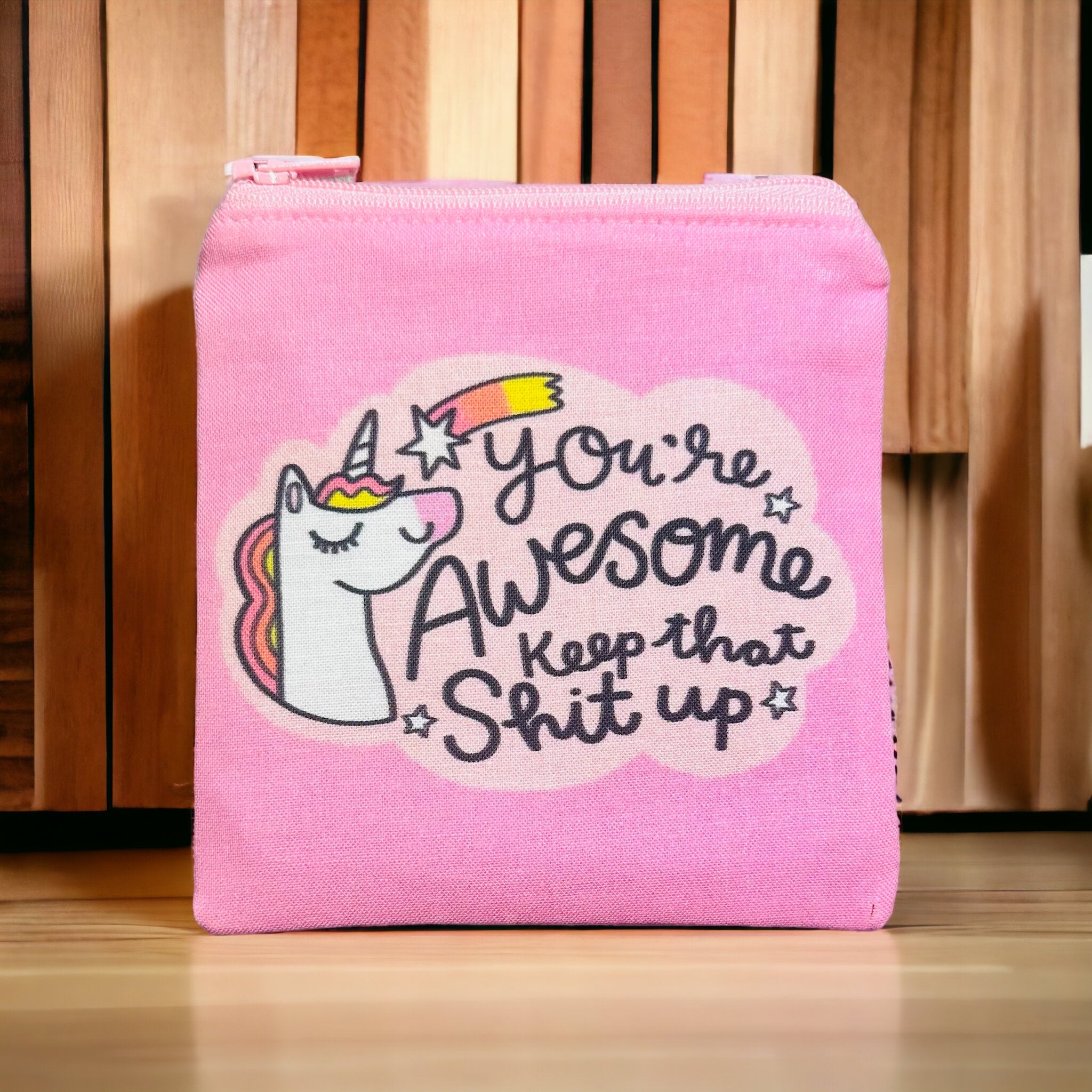 Change purse with sarcastic sayings