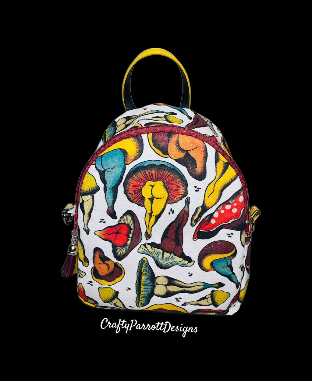 Mushroom Butt/Butterfly & Cactus Butt Mini Backpack purse
