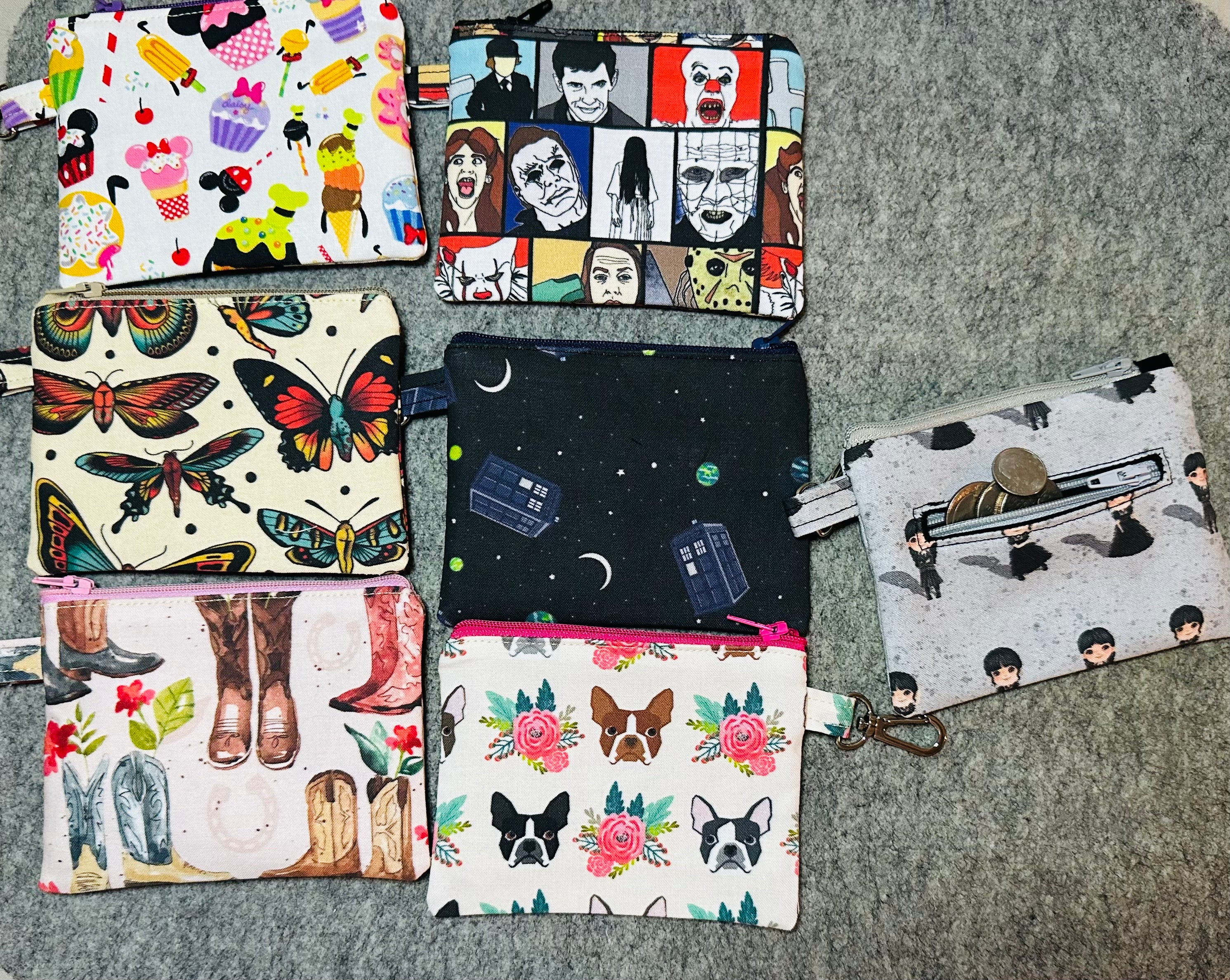 Card wallet keychain
