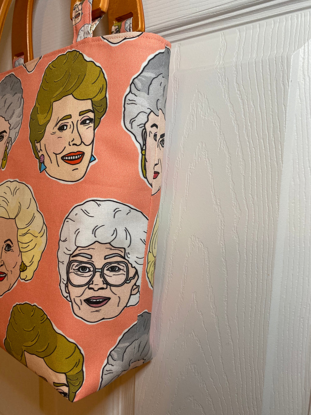 Wooden handle Golden Girls bag