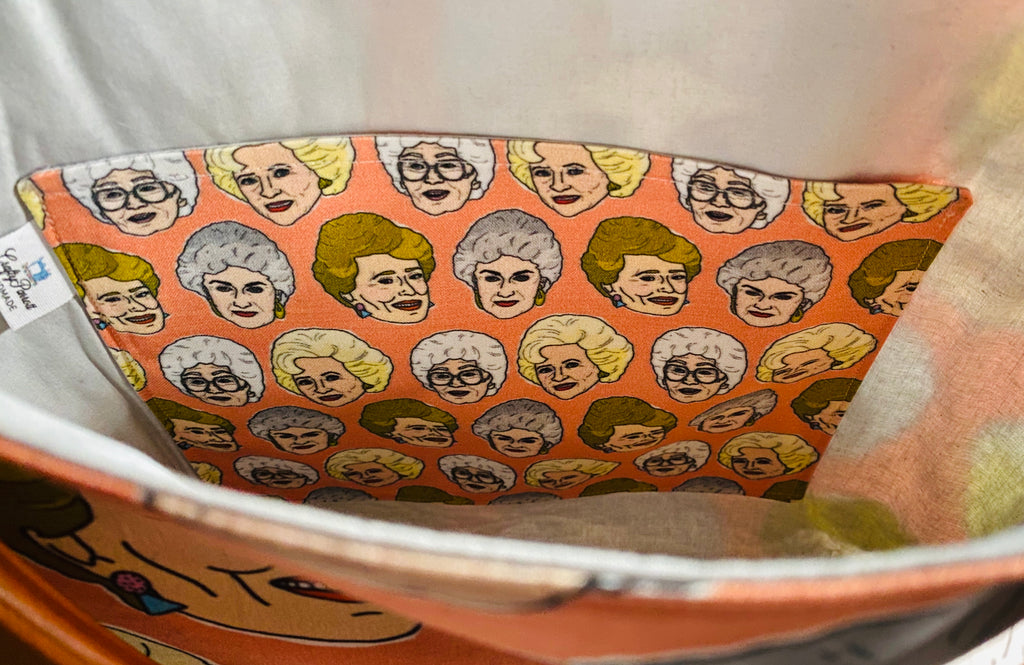 Wooden handle Golden Girls bag