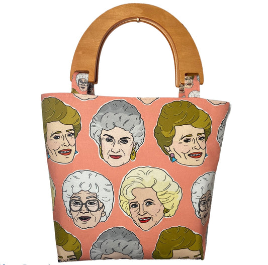 Wooden handle Golden Girls bag