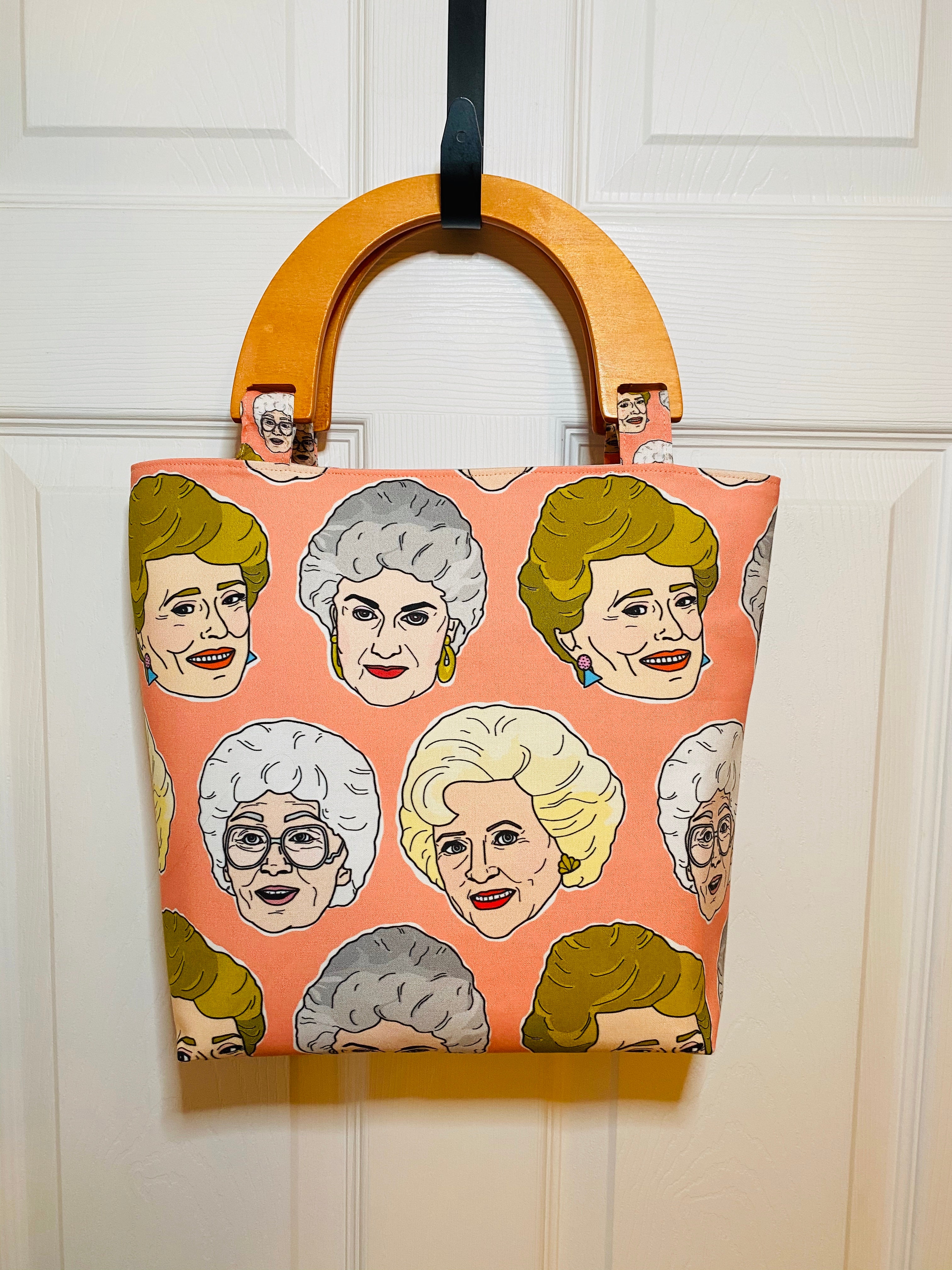 Wooden handle Golden Girls bag