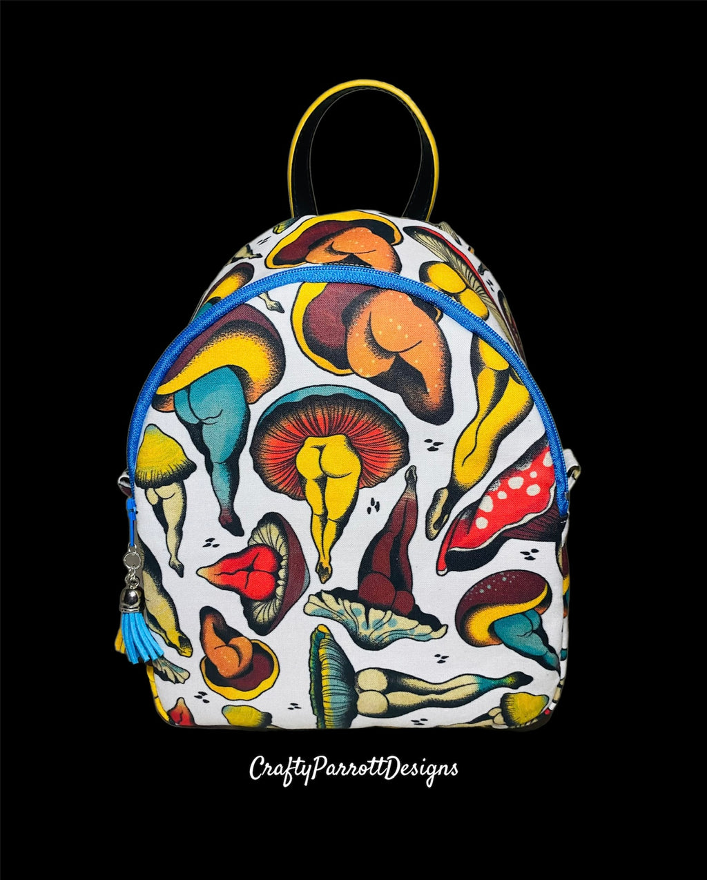 Mushroom Butt/Butterfly & Cactus Butt Mini Backpack purse