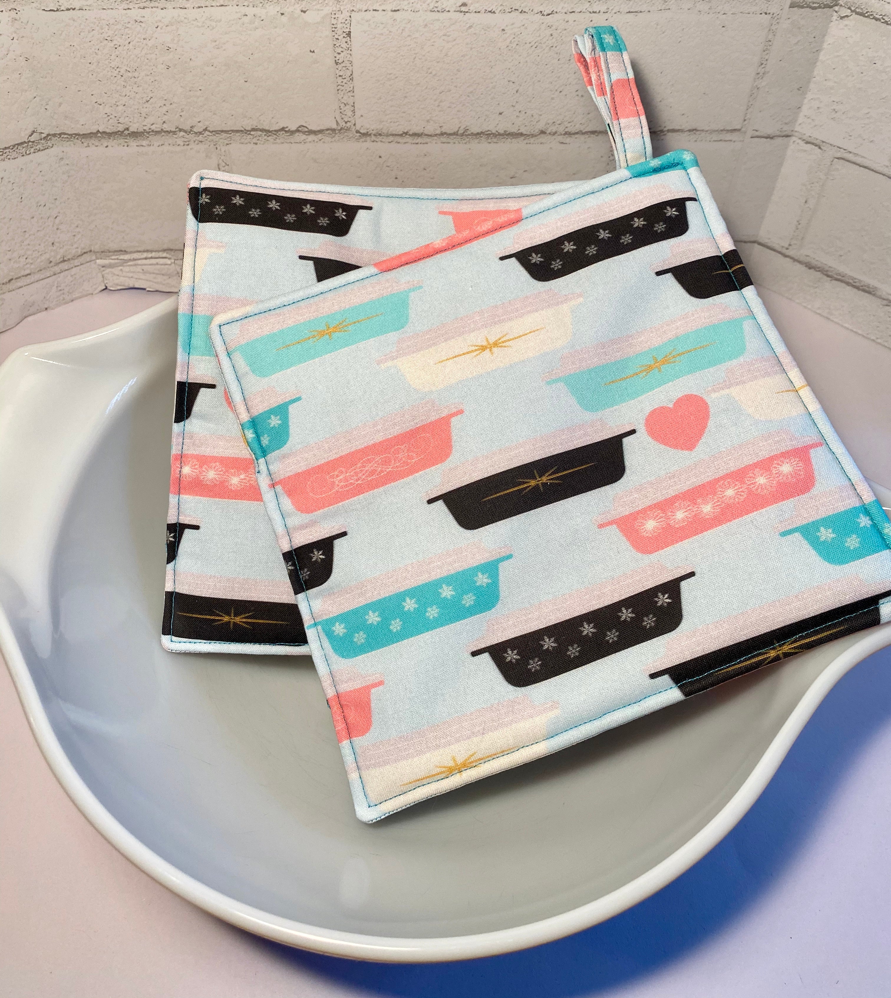 Vintage Dishes Potholders