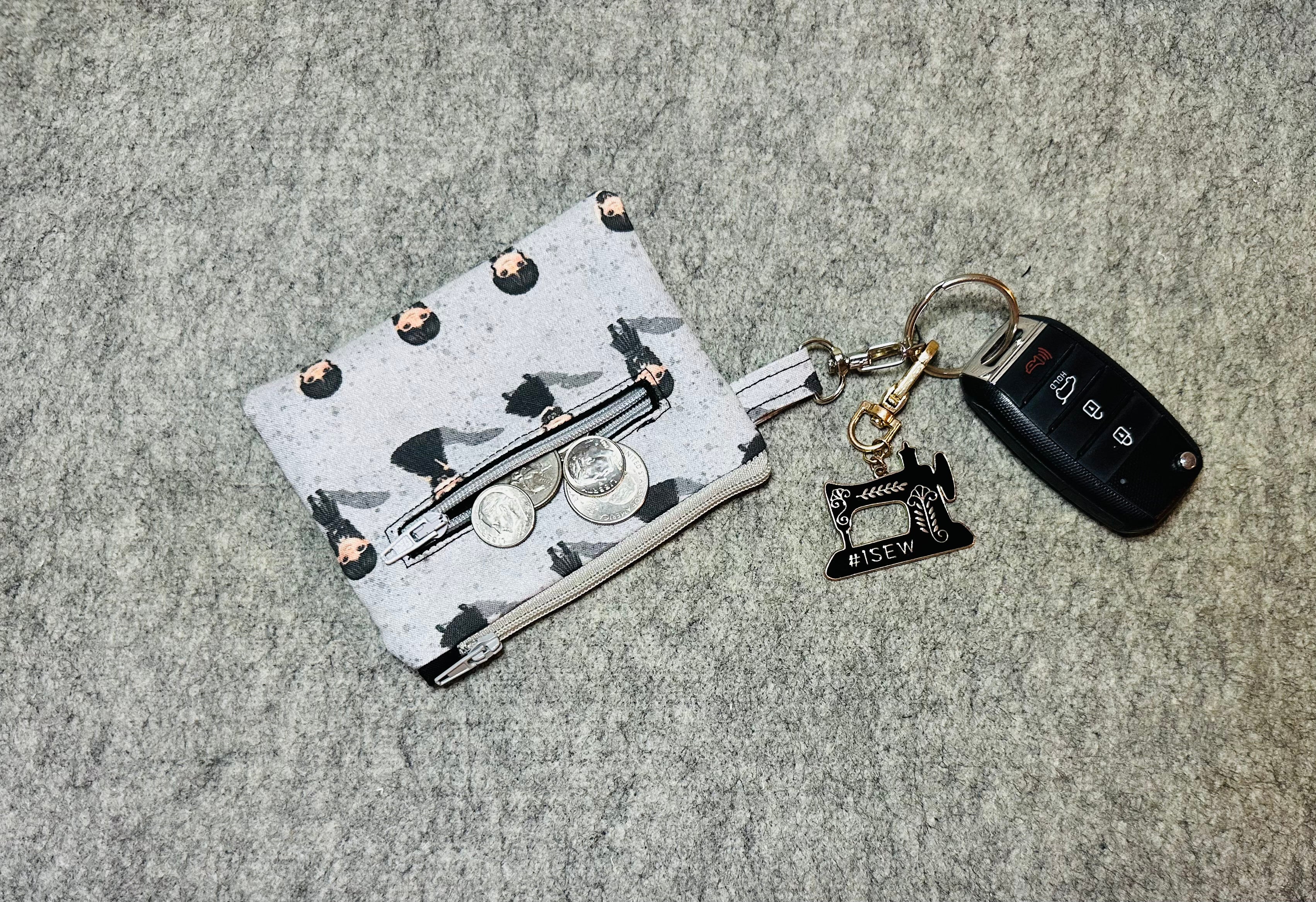 Card wallet keychain