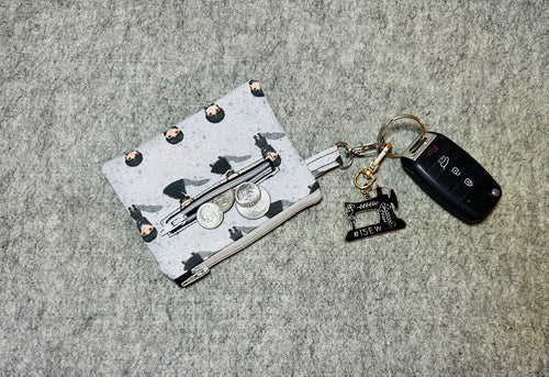 Card wallet keychain