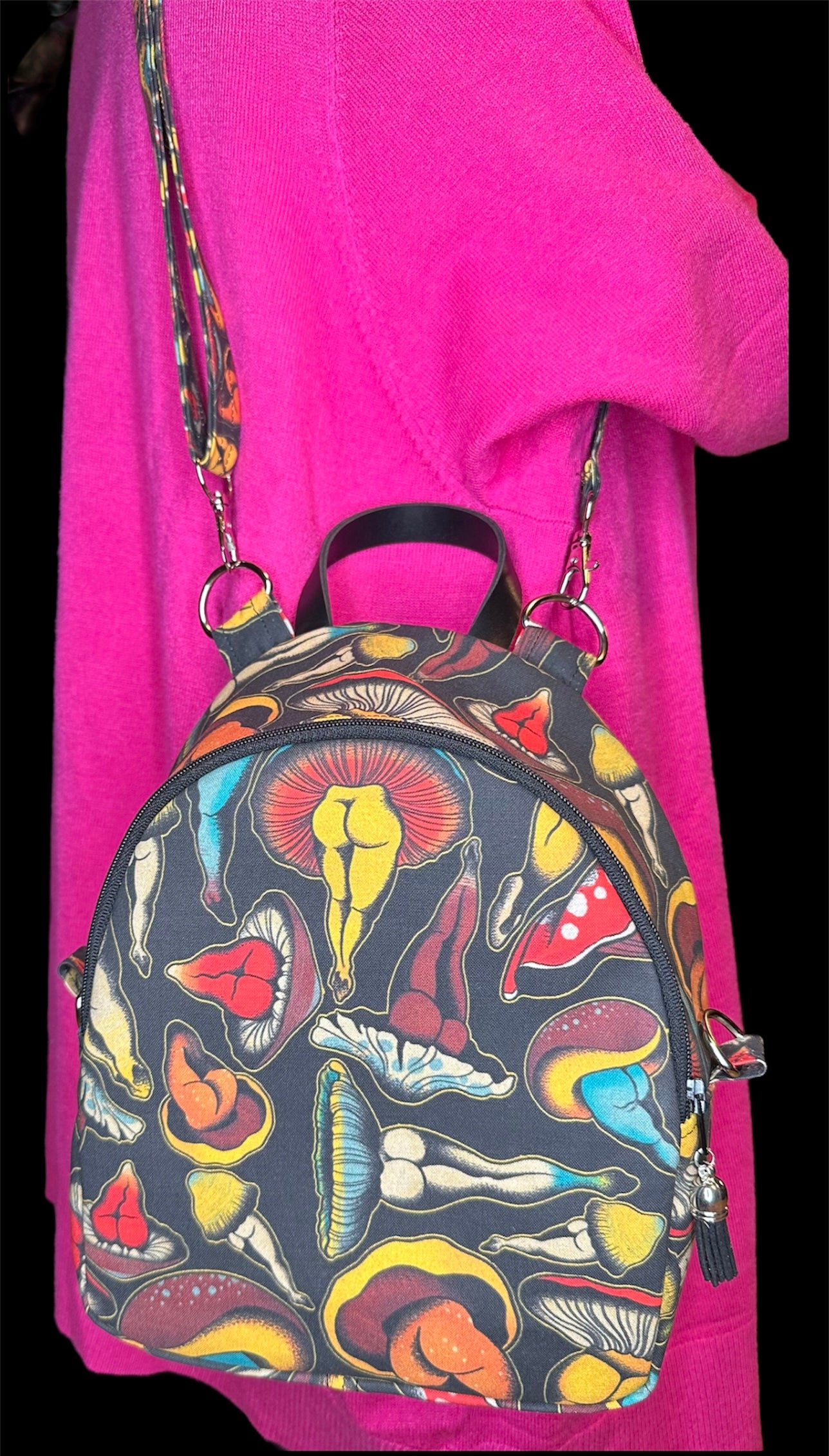 VRITRAZ Butterfly Pu Leather Standard Backpack Purse Shoulder Bag, Handbag  For Women Girls Ladies Black : Amazon.in: Fashion