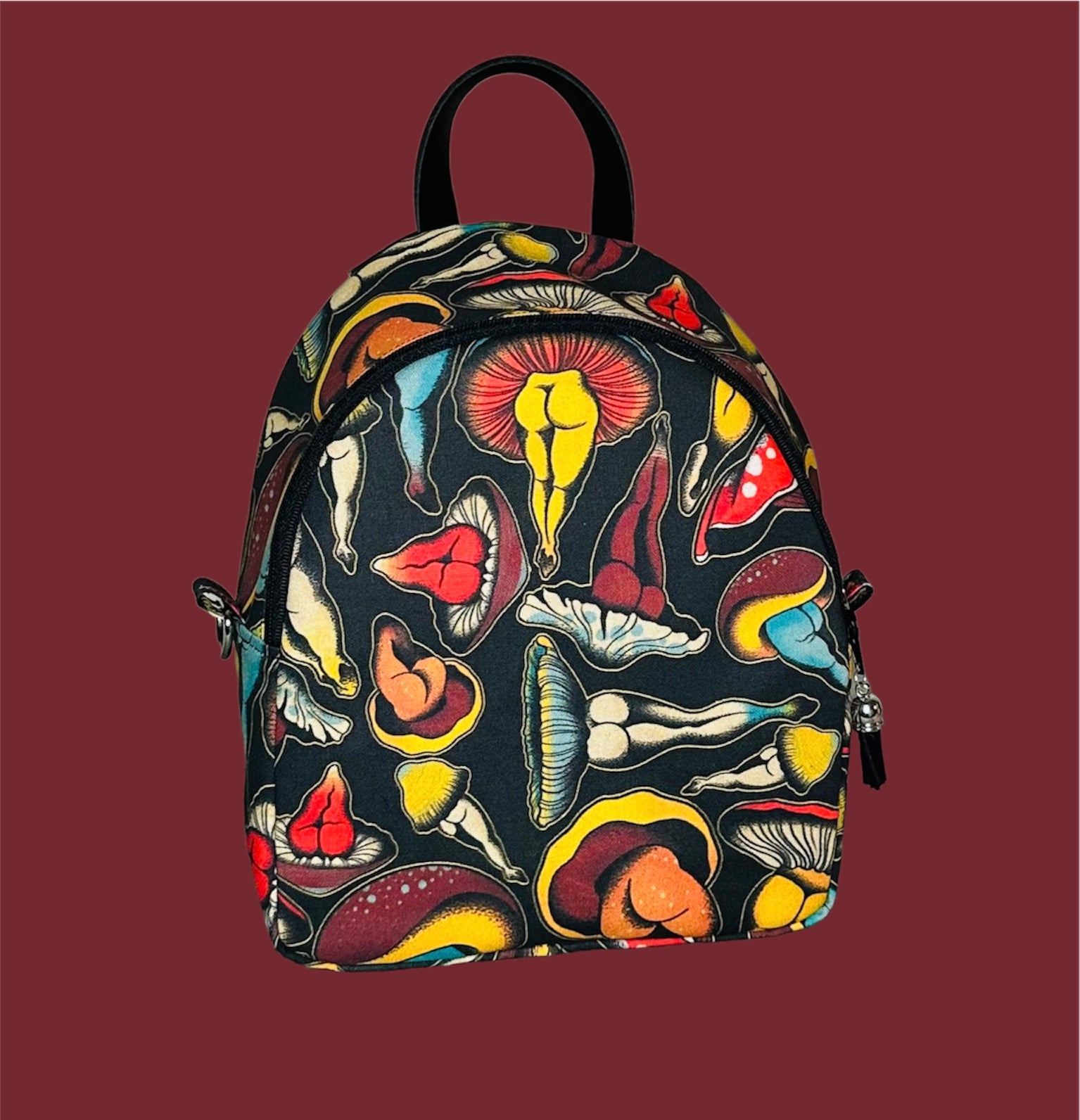 Mushroom Butt/Butterfly & Cactus Butt Mini Backpack purse